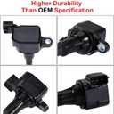 CarBole UF349 Ignition Coil Pack & Spark Plugs Compatible with 3.5L 2002-2008 Nissan Maxima Murano Infiniti G35 FX35, 4.0L 2005-2019 Nissan Frontier Xterra Pathfinder