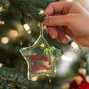 7 x Christmas Ornaments for Beach Lovers - Star Shaped Acrylic Hanging Ornament for Seaside Cottage Decoration (D10)