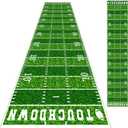 Boao Football Party Supplies 10 ft Field Aisle Runners Football Tablecloth Touchdown Floor Runners for Game Day Party Field Sign Supplies, 24 x 120 Inch(Simple Style,4 Pieces)