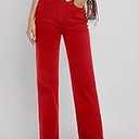 Women's Jeans High Waisted Straight Leg Stretchy Jeans Trendy Wide Leg Tummy Control Loose Casual Denim Pants
size 6