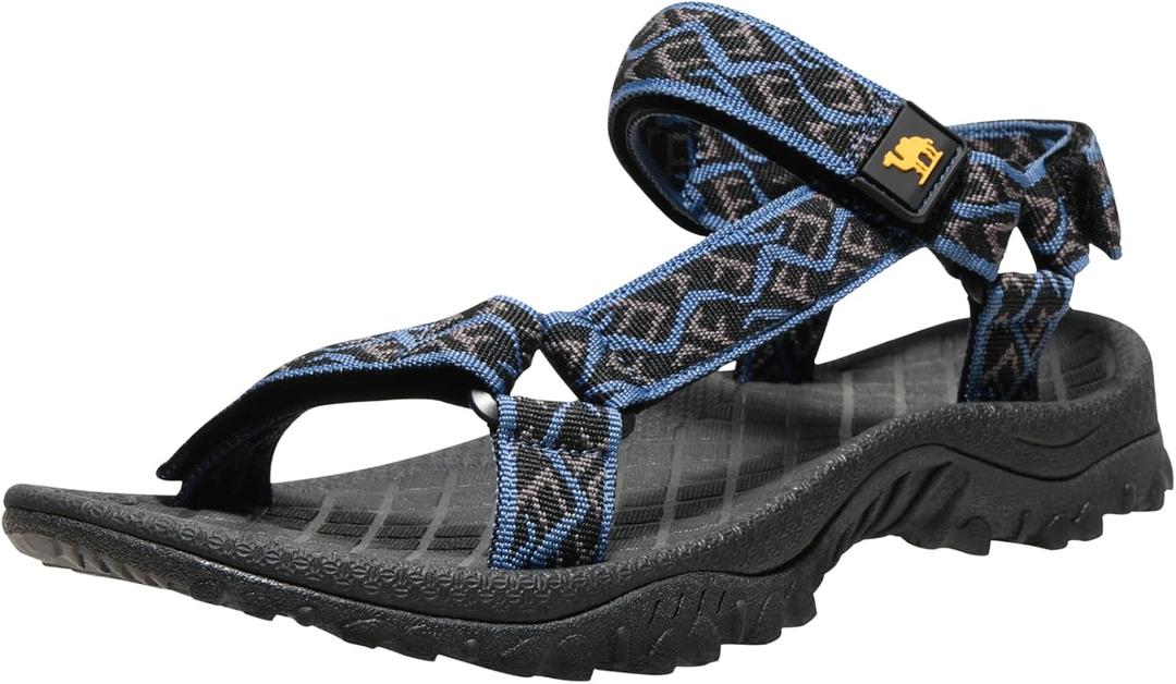 CAMEL CROWN Hiking Sport Sandals for Men Anti-skidding Water Sandals Comfortable Athletic Sandals for Outdoor Wading Beach (11, Black/Blue)