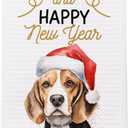 SPBL&L Beagle Christmas Kitchen Towels - Merry Christmas Dog Decorative Hand Towels for Bathroom, 16x24 Inches