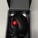 SABLUTE MAM2 Wireless Trackball Mouse, Rechargeable Ergonomic Mouse with Thumb Control for 3 Devices (Bluetooth and USB), 5-Level DPI, Silent Click, Compatible PC Laptop Mac iPad, Easy Clean