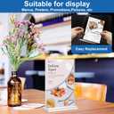 Acrylic Sign Holder 4x6, 20 Pack Clear Table Vertical Double Sided Table Menu Display, Plastic Desktop Picture Frames Stand Acrylic Paper Holder Tabletop Sign Holder for Wedding Office Show Fair