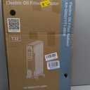 OLIXIS 1500W Oil Filled Radiator Space Heater for Indoor Use, Black
