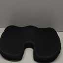 Amazon Basics Comfortable Seat Cushion for Office Chairs, Enhanced Memory Foam with Cooling Gel, Non-Slip, Long Sitting Support, Black