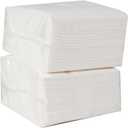 Cocktail Napkins Bulk 1200 Count - 2-Ply White Beverage Napkins (4.5x4.5") - For Wedding, Bar, Party & Daily Use - Pack of 12 Bags