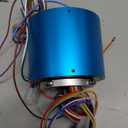 Taidacent Hollow Slip Ring Signal Power Continued 2/4/6/12 Road Collector Ring Conductive Electric Motor Slip Ring Rotating Connector (12 Wire 10A Inner hole 25.4mm OD 86mm)