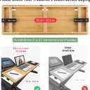 Nnewvante Treadmill Desk Attachment Bamboo Walking Laptop Stand Holder Workstation Adjustable Desktop Laptop Tray for Treadmill