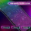 Double Row Programmable Scrolling Custom LED Sign for Car(2025 Upgrade Lamp Beads), 17''x6.3'' Flexible Bluetooth APP Control Beads Matrix Panel ,Text Message Pattern DIY Programmable LED Sign for Car Store