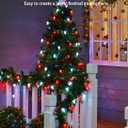 C9 LED Christmas String Lights - 82ft 100 LED Outdoor String Lights with Timer and 8 Lighting Modes, Plug in Extendable Roofline Lights String for Outside Yard Porch Christmas Holiday Decoration (Red and White)