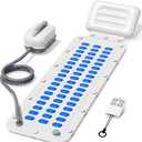 Flgocexs Portable Spa Bubble Bath Massager,Full Body Waterproof Spa Mat for Bathtub, 6-Speed Bubbles, Remote Control & Non-Slip Suction Cups for Home Relaxation (Blue)