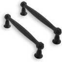 Solid Heavy-Duty 10 Pack 3-1/2 Inch Hole Center Black Cabinet pulls Matte Black is Suitable for Kitchens cabinets vanities Bathroom cabinets