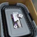 Collapsible Laundry Basket | Portable | Space Saver Storage | Hold 2 Loads | Store Under the Bed or Closet | Good for Kids | Dorm | Bedroom | Large | Grey/Black (1 Pack Grey)