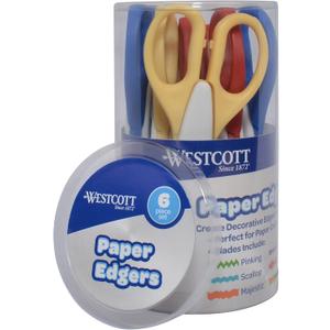 Westcott Student Paper Edgers Scissors, Set of 6