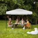 10×10 Canopy Replacement Top, Pop Up Canopy Replacement Tent Cover for Straight Leg Frame, Waterproof Canopy Top Cover for Garden Patio Camping (Top Only)(Grayish White)