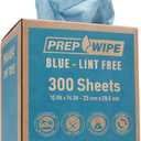 Lauco Prep Wipe Lint-Free Towels Heavy Duty Nonwoven Cleaning Cloths for Automotive, Industrial & Household Use, Disposable Shop Rags, 300 Pack, 9 x 17 Inch Blue