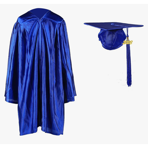 Shiny Kindergarten Graduation Cap and Gown Set  Color: Royal Blue Size:21" 2025