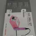 Subay Professional Finger Toe Nail Care Electric Nail Drill Machine Manicure Pedicure Kit Electric Nail Art File Drill with 1 Pack of Sanding Bands (Pink) (116 Piece Set)