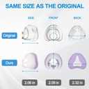 2 PCS Nasal Cushion for AirFit N20(M),1 pc Soft Fabric Nasal Cushion and 1 pc Velvet-Lined CPAP Nasal Mask Cushion for AirTouch N20, Soft Fabric for All Seasons, Velvet-Lined for Fall/Winter(Purple)