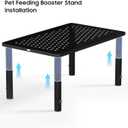 Adjustable Automatic Cat Feeder Stand - Non-Slip Elevated Holder for Cats/Puppies, Fits Most Automatic Feeders & Water Dispensers, Black(Holder ONLY)