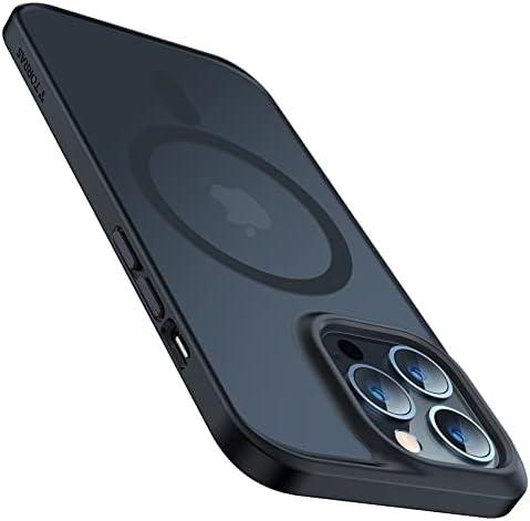 TORRAS for iPhone 13 Pro Max Case [Fit for MagSafe][12FT Military Grade Drop Tested] Magnetic Translucent Shockproof Slim Tough Anti-Fingerprint Case for iPhone 13 Pro Max, Black
