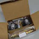 Coolfell Bathtub Shower Trim kit, 2 Piece Metal Matte Black Shower Knob Replacement Kit, Compatible with Price Pfister Valve, Shower 2 Faucet Handle Repair Kit with Shower Stems, Seats Parts, Flanges