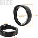 SUNPIE 7" Headlight Visor Trim Ring Motorcycle Headlamp Frenched Rings Decorate Accessories Compatible with Harley Trike Road King Touring Electra Glide Heritage(Gloss Black)