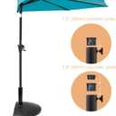  C-Hopetree 33 lb Half Round Heavy Duty Base Stand Weight for Outdoor Patio Market Umbrella, Black