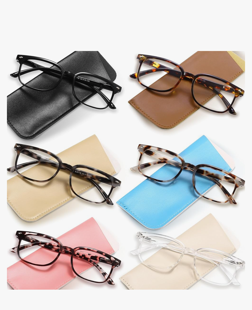 NOVIVON 6 Pack Reading Glasses for Women, Reading glasses men, Blue Light Blocking Readers, Computer eye glasses, Cheaters 2.5