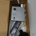 Mortise Lock Set Interior Door with Skeleton Key, Antique Vintage Door Knobs Replacement Hardware Fits 1-3/8" - 1-3/4" Thick Doors, Black, 1 Pack