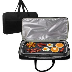 Pancake Griddle Travel Bag Electric Griddle Carrying Case Heat-resistant Waterproof Oxford Storage Bag for Electric Griddle 14648/for Chefman 20 Inch Grill/for Presto 07061 22-inch Griddle Plate
