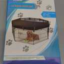 PJYuCien Dog Playpen Mesh Top Cover, Fits 24 Inch 8 Panels Regular Octagon Metal Exercise Pet Pen, Adhesive Tape Connections, Black (Note: Cover Only, Fence Not Included)