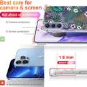 CCFUNCASE Compatible for Samsung Galaxy S24+ Plus / S25+ Plus Case Clear Cute for Women - Rugged Phone Cases Funda Protector Cover Skin (Green Palm Leaves)