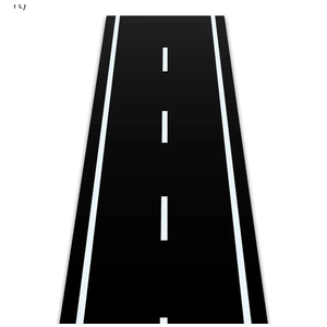 Racetrack Floor Running Black Racer Party Decoration Mat Road Table Runner Long Racetrack Tablecloth Drag for Party(Simple Style,32 ft X 4.5 ft)