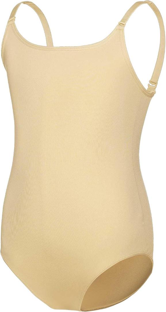 Dayrose Girls Nude Leotard, Seamless Dance Undergarment for Girls with Adjustable Straps for Ballet/Gymnastics/Skating