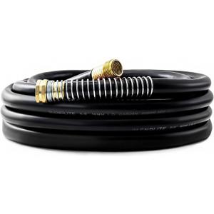5/8" x 30ft Garden Hose, -40 To 190 Hot/Cold, Heavy Duty,Flexible, 300psi Working, 1000psi Burst, 3/4" Brass Fittings with Hose Protector Coil Spring for Outdoor,Yard, Farm