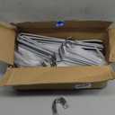 Treela 60 Pack Open Ended Pants Hangers, Metal Non Slip Hangers, Anti Rust Chrome Rubber Coating Slack Jeans, Heavy Duty Space Saving for Trousers Slacks Skirts (Gray)