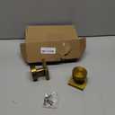 Goldenwarm Gold Door Knobs Passage, Zinc Alloy Brushed Gold Passage Door Knob, Heavy Duty Modern Hall and Closet Door Knobs, Hallway (2 Pack)