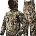 TIDEWE Hunting Clothes for Men, Silent Water Resistant Hunting Jackets and Bibs, Next Camo G2 (Large)