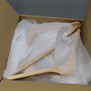 TOPIA HANGER Wide Shoulder Wooden Hangers, Suit Hangers with Non Slip Pants Bar & 360 Swivel Hook, Solid Wood Heavy Duty Coat Hanger, 6 Pack (Natural)-CT02NA