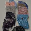 Geyoga 10 Pieces Soft Bouffant Caps with Buttons, Gourd-Shape Caps Stretch Bouffant Hats Unisex Stretchy Headband Turban with Ear Loop Holder Buttons Multicolor (One Size)