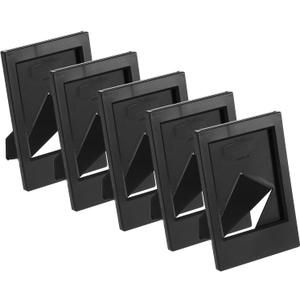 uxcell 5 Pcs Mini Picture Frames 2.4 x 3.6 Inch Rectangle Small Picture Photo Frame Holder for Tabletop Display Photos Paintings Landscape Posters Artwork, Black