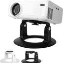 Projector Stand,1/4" Screw,Adjustable Stand with Easy Setup and 180-Degree Rotation for Most Projectors,Projectors Stand for Home and Office with Load 7.71 lbs height 3.54inch (Black)