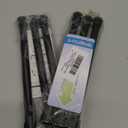 6 Pack Spring Tension Curtain Rod Adjustable Length for Kitchen, Bathroom, Cupboard, Wardrobe, Window, Bookshelf DIY Projects (28" to 48"- 6 Pack, Black)