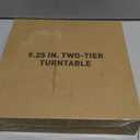 LAMU 2 Tier Lazy Susan Turntable Organizer 9.25'' Rotating Spice Rack Organization for Cabinet, Kitchen, Pantry, Countertop, Bathroom, Vanity, Medicine Cabinet Organizer, Clear