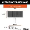CURT 18153 60 x 24-Inch Basket Hitch Cargo Carrier, 500 lbs Capacity, Black Steel, 2-In Folding Shank