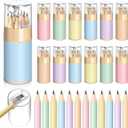 24 Packs Mini Golf Pencils Bulk with Sharpener 3.5 Inch Small HB Travel Portable Pre-sharpened Short Pencils for Operation Boxes Gift Wedding Golf Party Favors Supplies