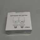 Minetom E26 Rechargeable Light Bulbs with Remote and Timer, Battery Backup Bulb with 12 Colors and Brightness Dimmable, 2300mAh 40W Equivalent LED Light Bulbs for Lamps Sconces Camping, 2 Pack