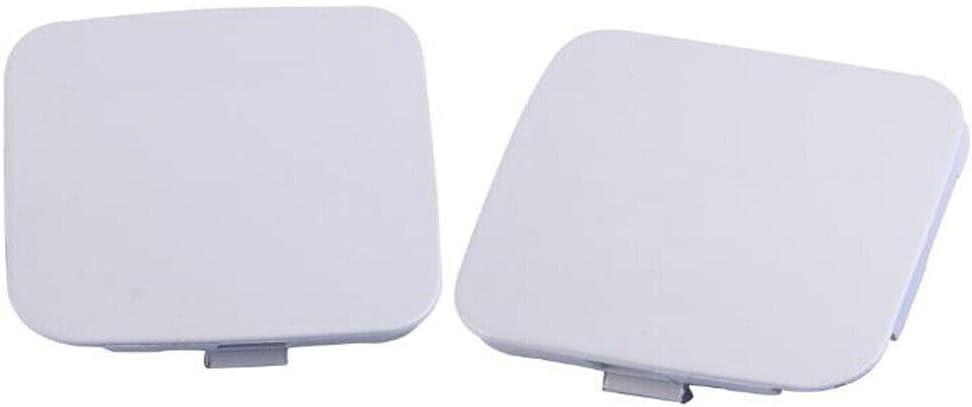 1Pair Left + Right Side Front Bumper Tow Hook Eye Cover Cap Fit for Toyota RAV4 2009 2010 2011 White